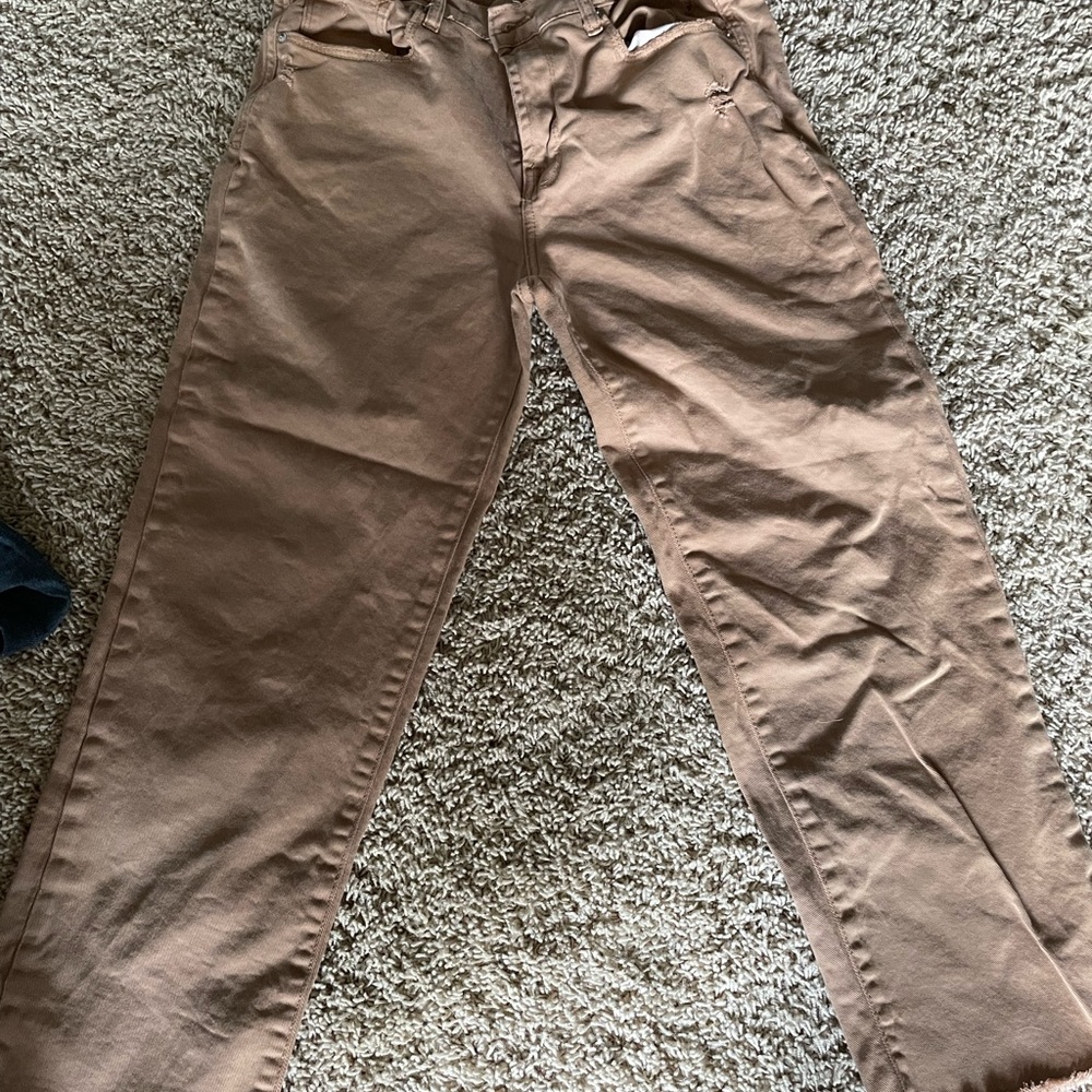 Low rise brown jeans